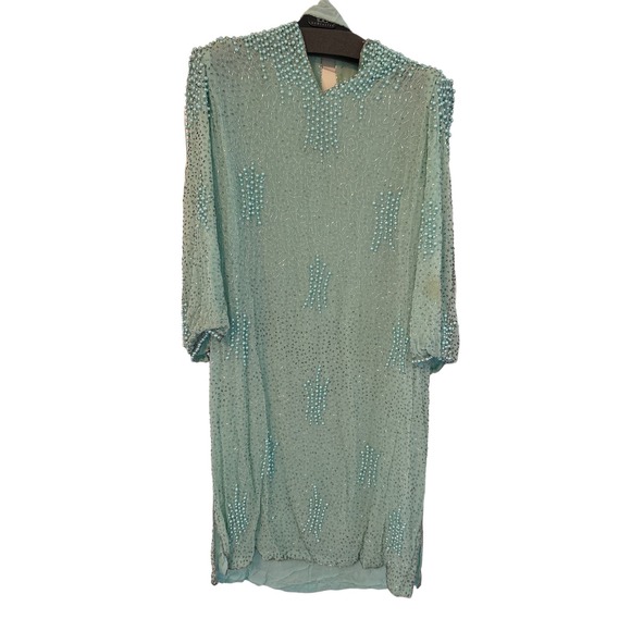 Judith Ann Creations Spectacular  Beaded Dress Size S 100% Silk Vintage NWT - Picture 8 of 11